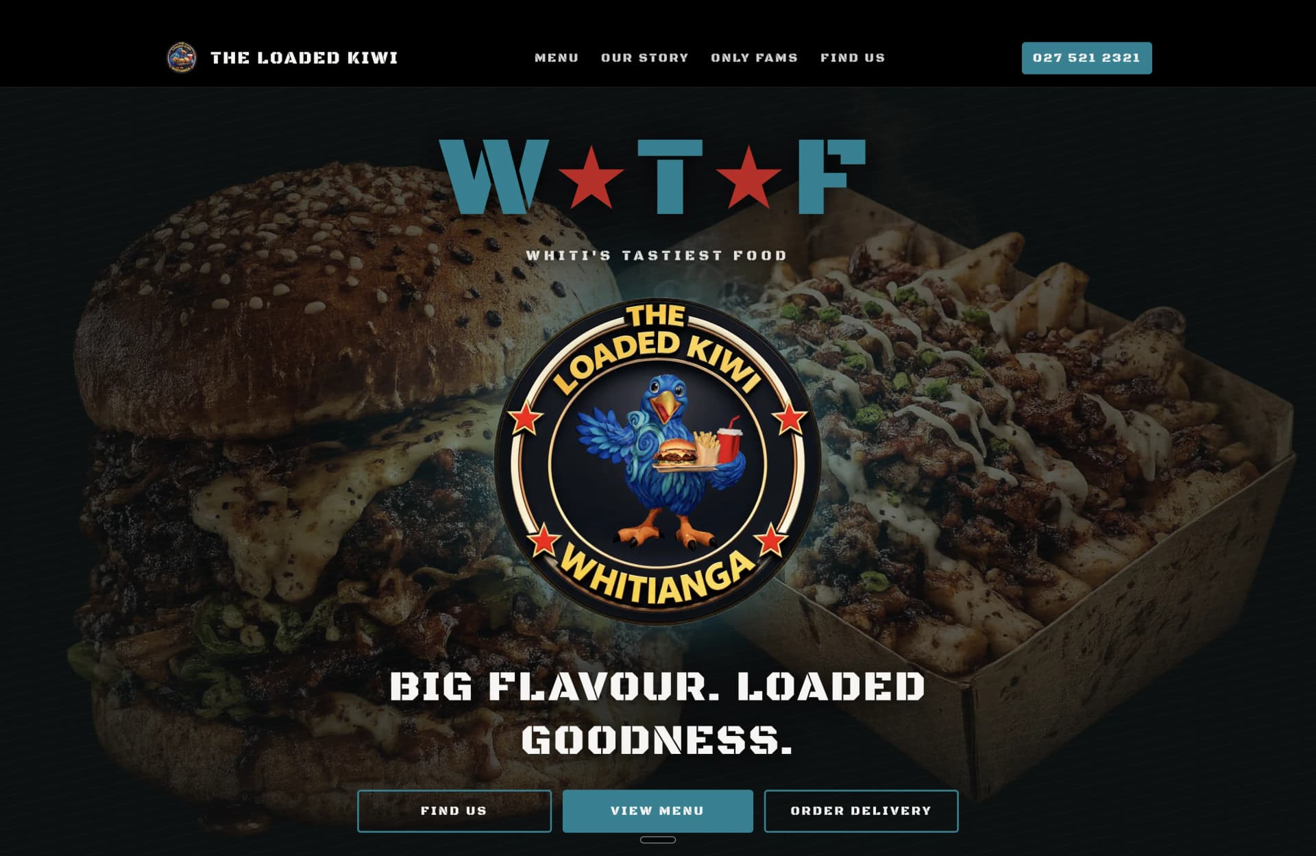 The Loaded Kiwi website homepage, viewed in a browser window